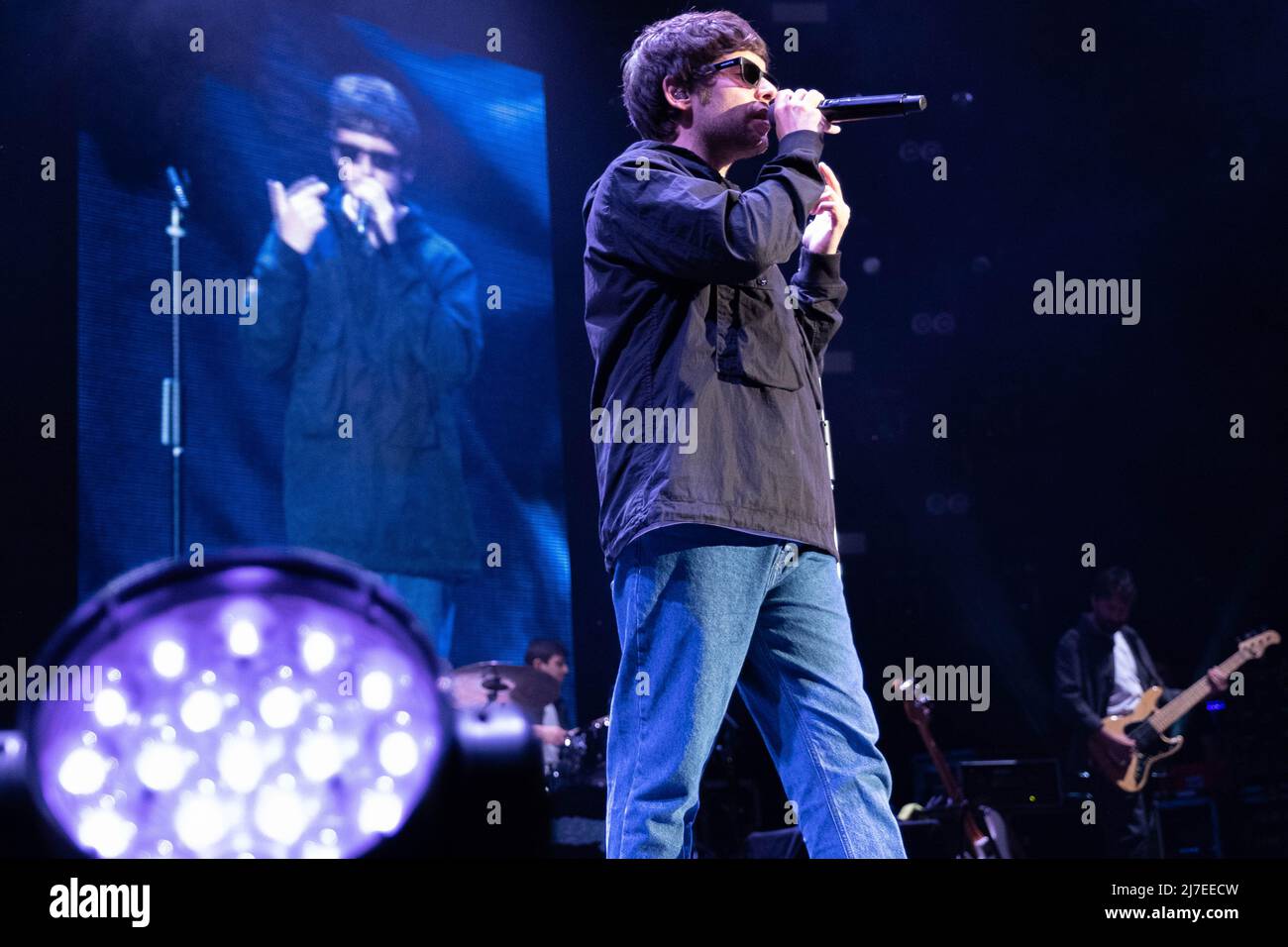 Gazzelle during the Italian singer Music Concert Gazzelle - Gazzelle 2022 on May 08, 2022 at the Grana Padano Arena in Mantova, Italy (Photo by Roberto Tommasini/LiveMedia/Sipa USA) Stock Photo