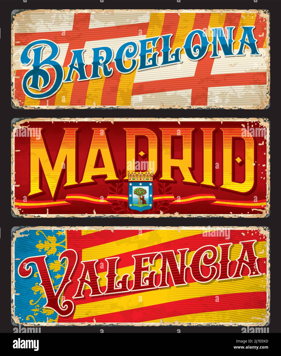 Spain Travel stickers - Barcelona - Madrid - Digital stickers for