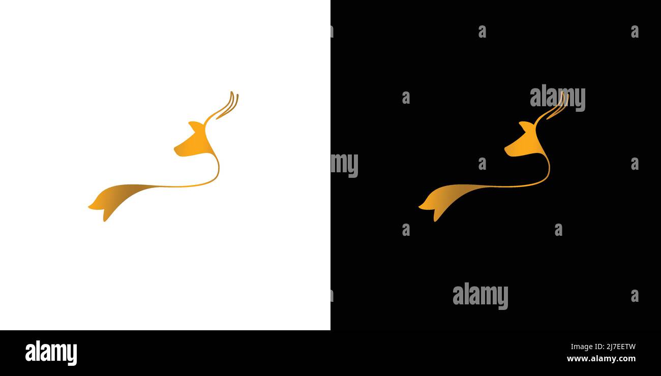Modern and luxury deer logo design Stock Vector Image & Art Alamy