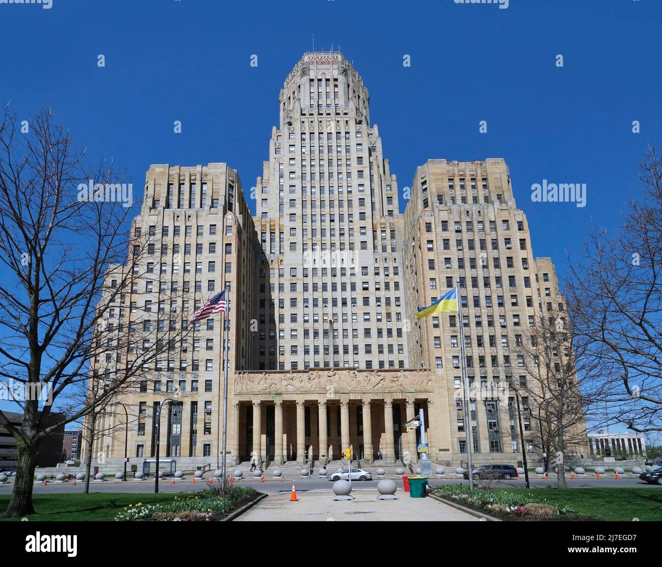 Buffalo City Hall, a high rise art deco building from the 1930s Stock Photo