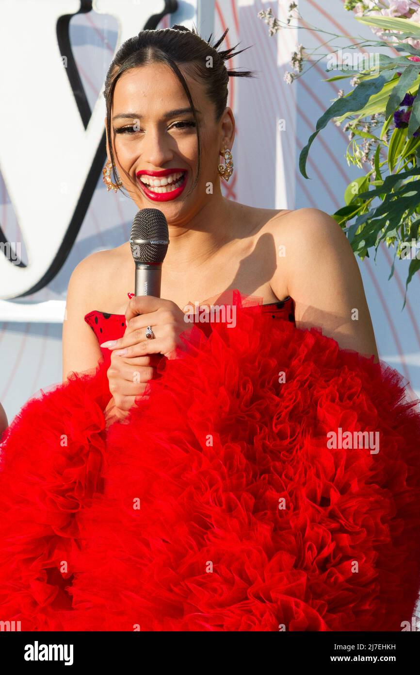 Turin, Italy. 08th May 2022. Spanish singer Chanel (Chanel Terrero) on  Turquoise Carpet of Eurovision Song Contest Credit: Marco Destefanis/Alamy  Live News Stock Photo - Alamy
