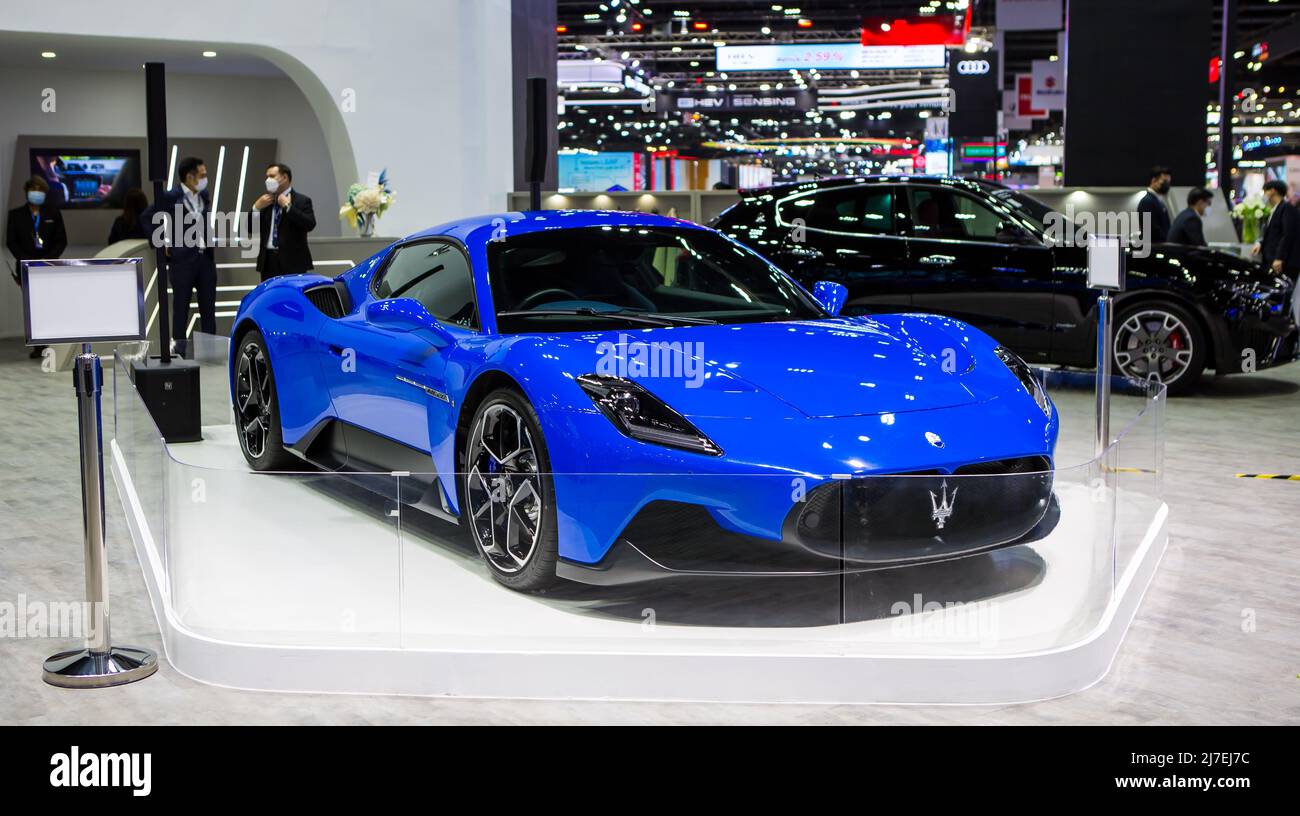 Nonthaburi, Thailand - March 24, 2022: Maserati MC20 presented in Motor Show 2022 Stock Photo