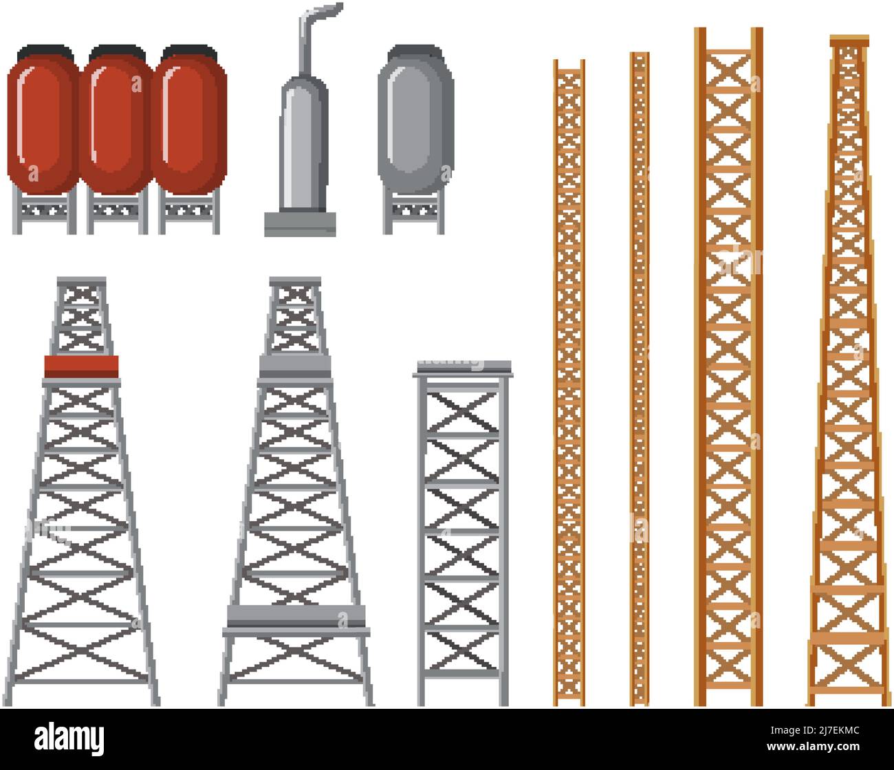 Set of oil industry objects illustration Stock Vector Image & Art - Alamy