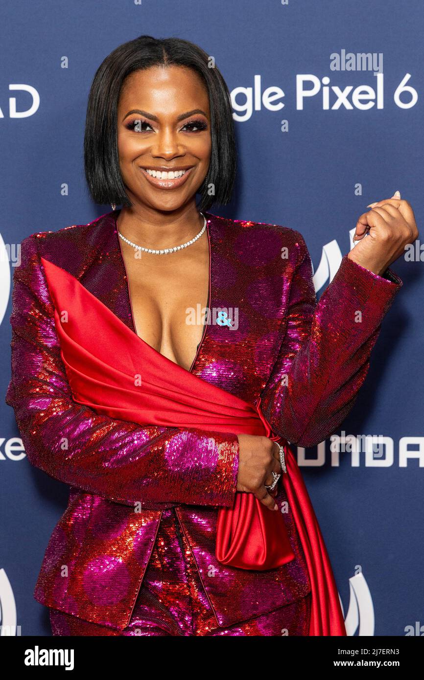 Kandi Burruss attends 33rd Annual GLAAD Media Awards at Hilton Midtown. GLAAD Media Awards honor media for fair, accurate, and inclusive representations of LGBTQ people and issues. (Photo by Lev Radin/Pacific Press) Stock Photo