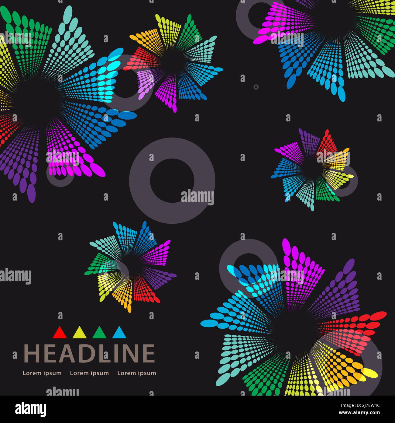 Brochure header colorful layout background template design Stock Vector