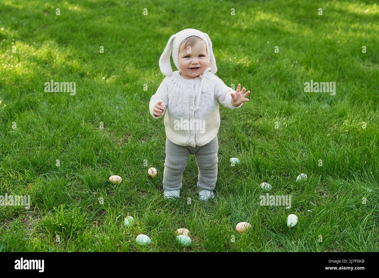 Baby Boy In Bunny Hat High Resolution 