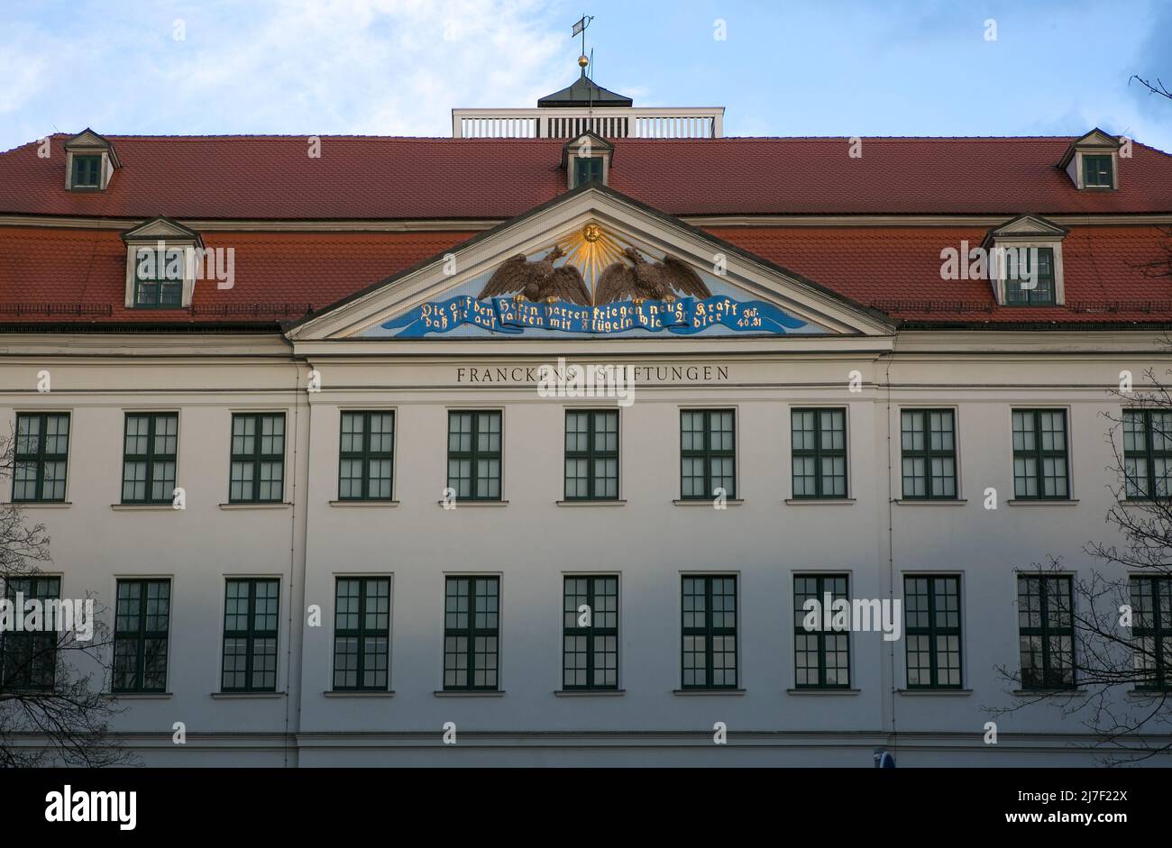 Halle S  Franckesche Stiftungen  4519  Hauptgebäude erbaut 1698 Obergeschosse Stock Photo