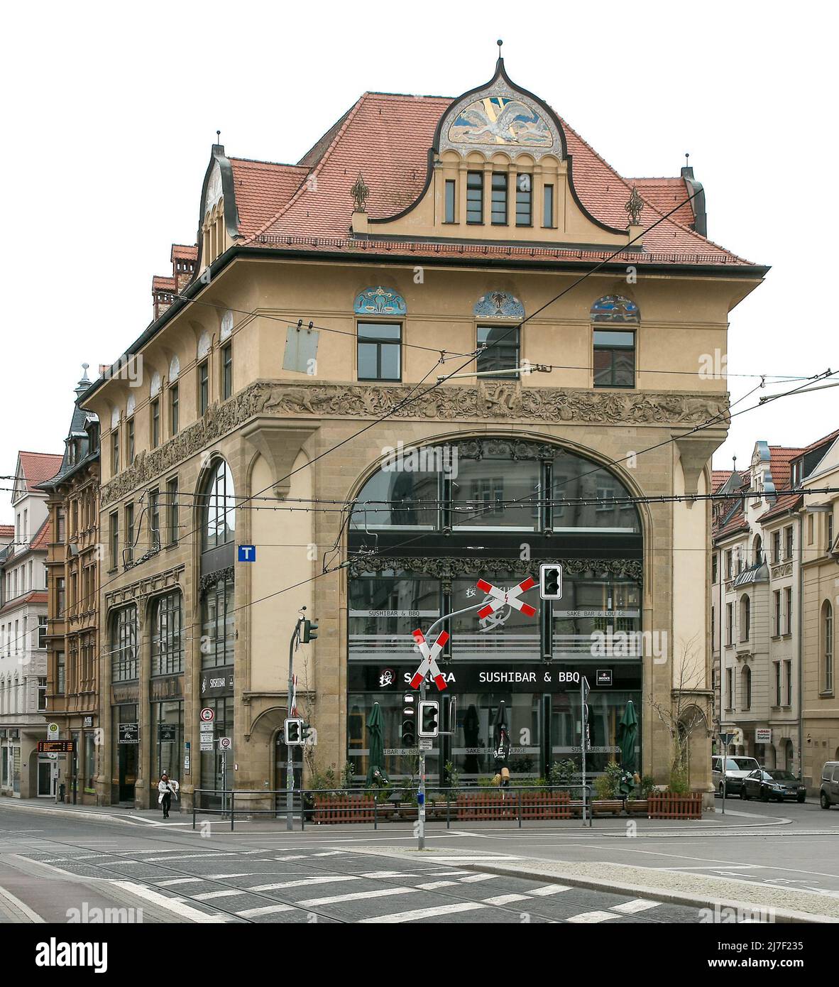 Halle S  Große Ulrichstraße 33-34  5462  Geschäftshaus erbaut 1897-98 vom Architekturbüro Knoch und Kallmeyer Stock Photo