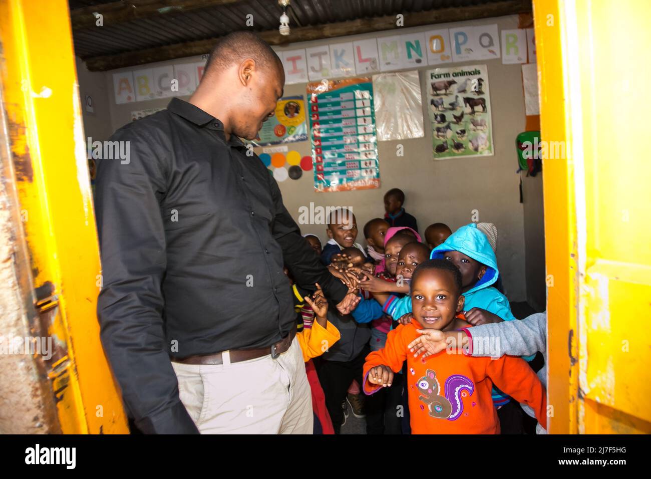 Johannesburg, South Africa August 6, 2015 Young African children at