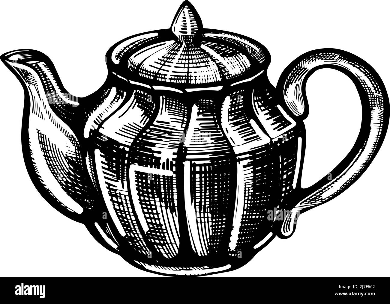 Teapot sketch hand drawn vector illustration Stock Vector Image & Art -  Alamy