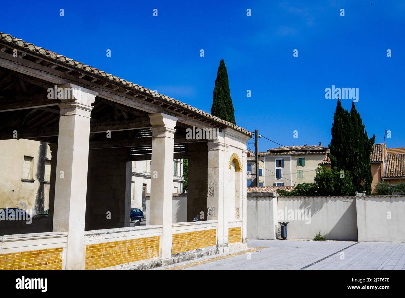 Washhouse, Pont SaintEsprit, Ardeche, France Stock Photo Alamy
