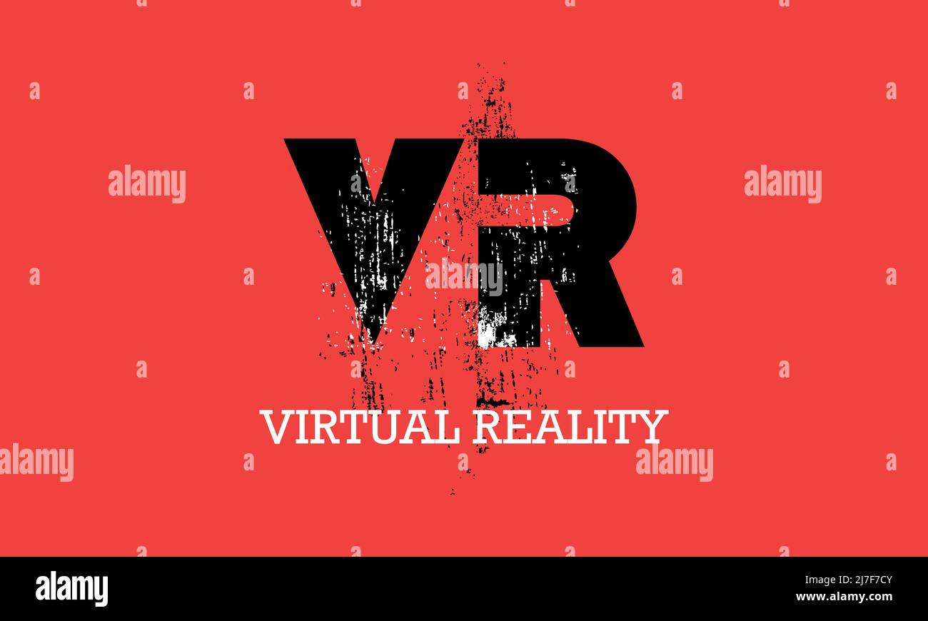 Realistic virtual reality background for web page, banner, application, game Stock Vector