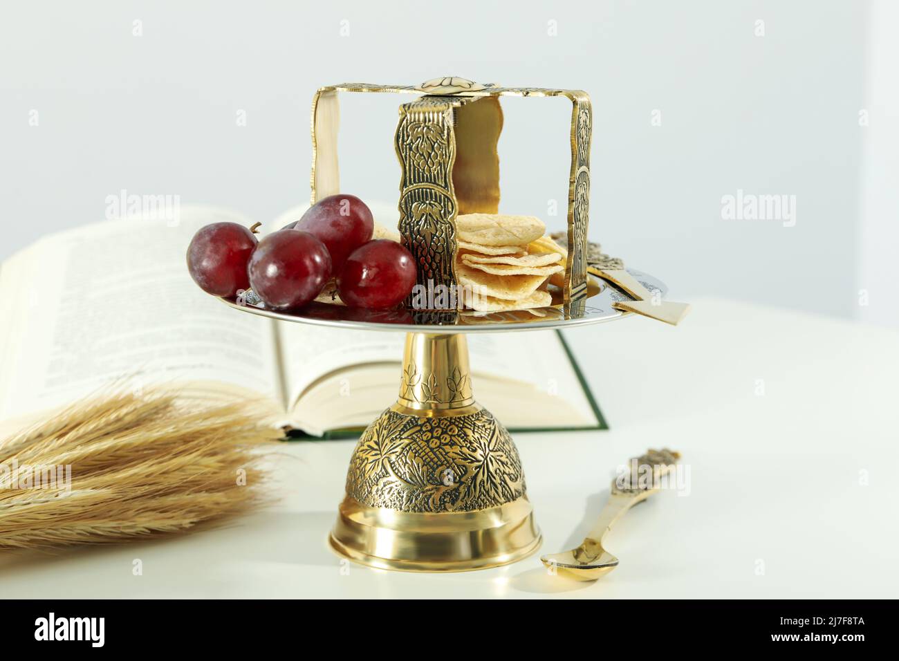 Eucharistic Stack Concept or composition of Eucharist with different accessories Stock ...