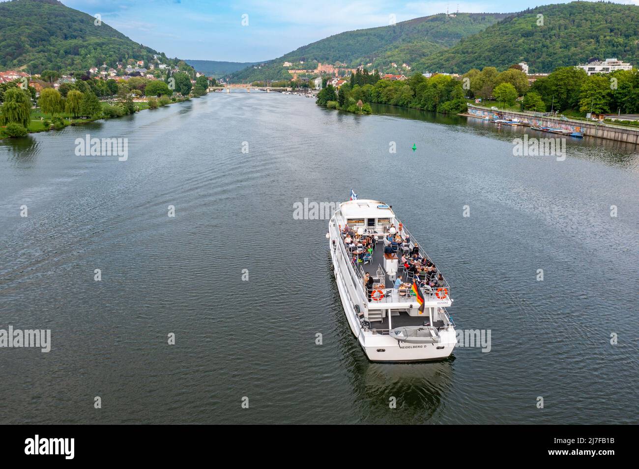 River Cruise, Heidelberg, Germany Stock Photo