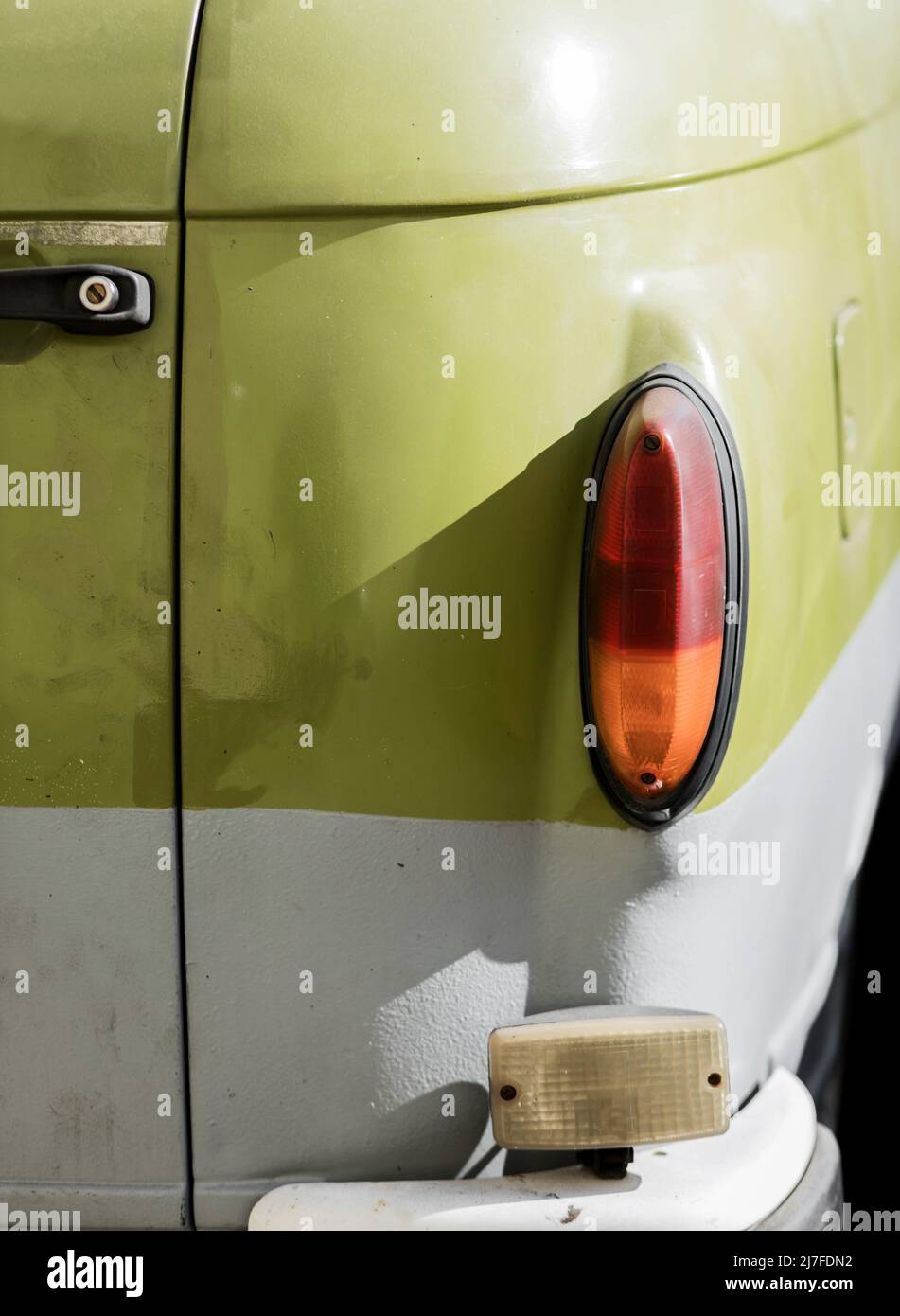 classic vintage car on parking. old rear tail light Stock Photo Alamy