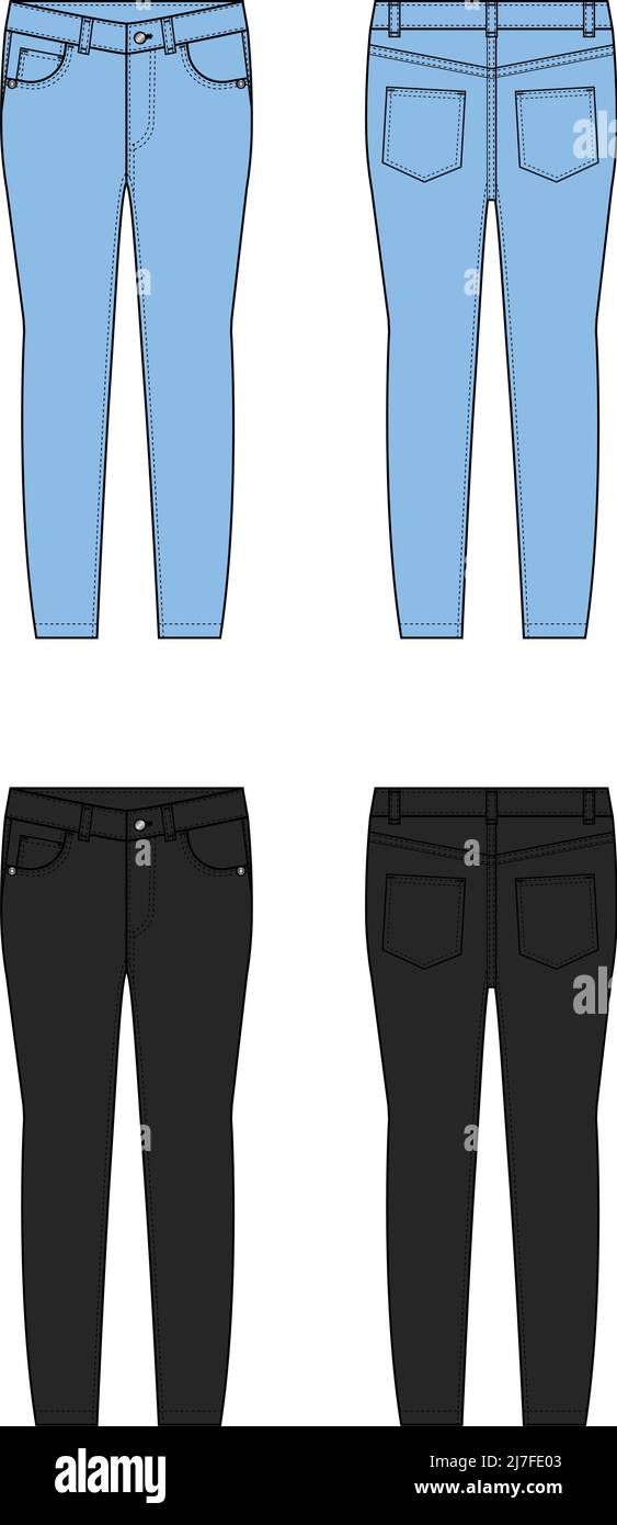 Skinny jeans Stock Vector Images - Alamy