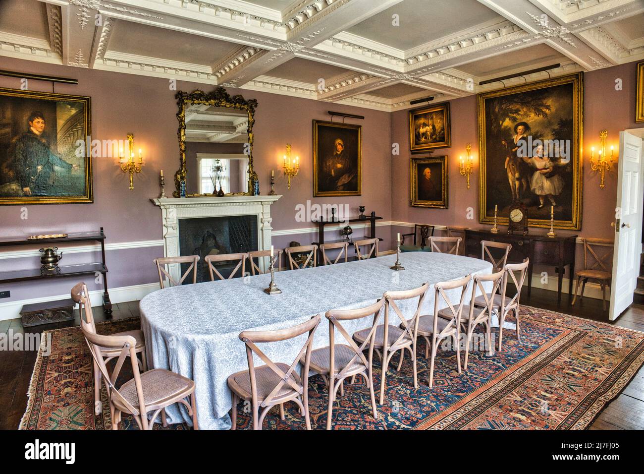 Dorfold Hall dining room Stock Photo - Alamy