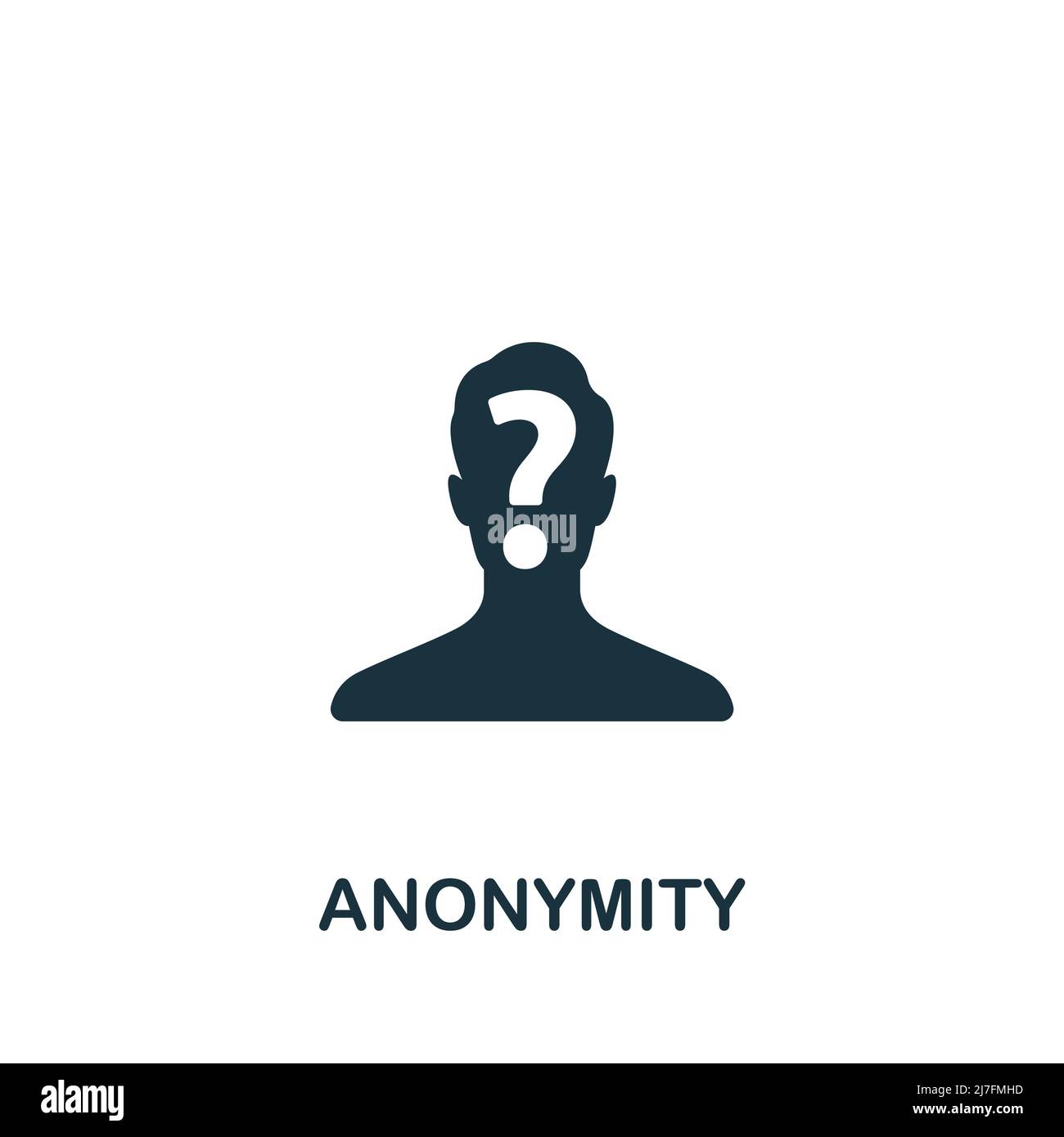 Anonymity icon. Monochrome simple Cryptocurrency icon for templates, web design and infographics Stock Vector