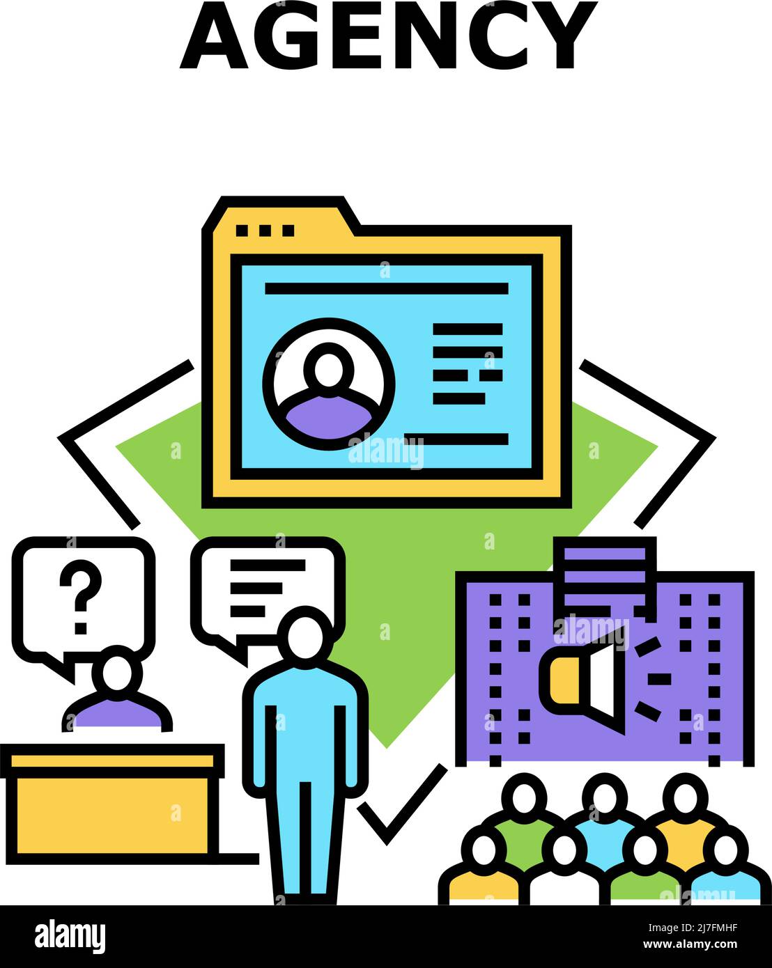Agency Recruitment Vector Concept Illustration Stock Vector Image & Art ...