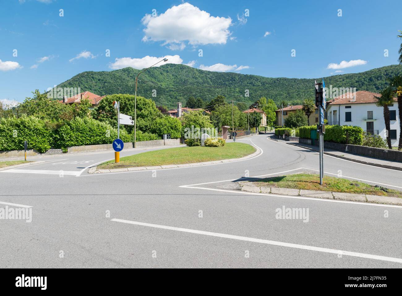 Picturesque village in north Italy. Azzio town, province of Varese Stock Photo