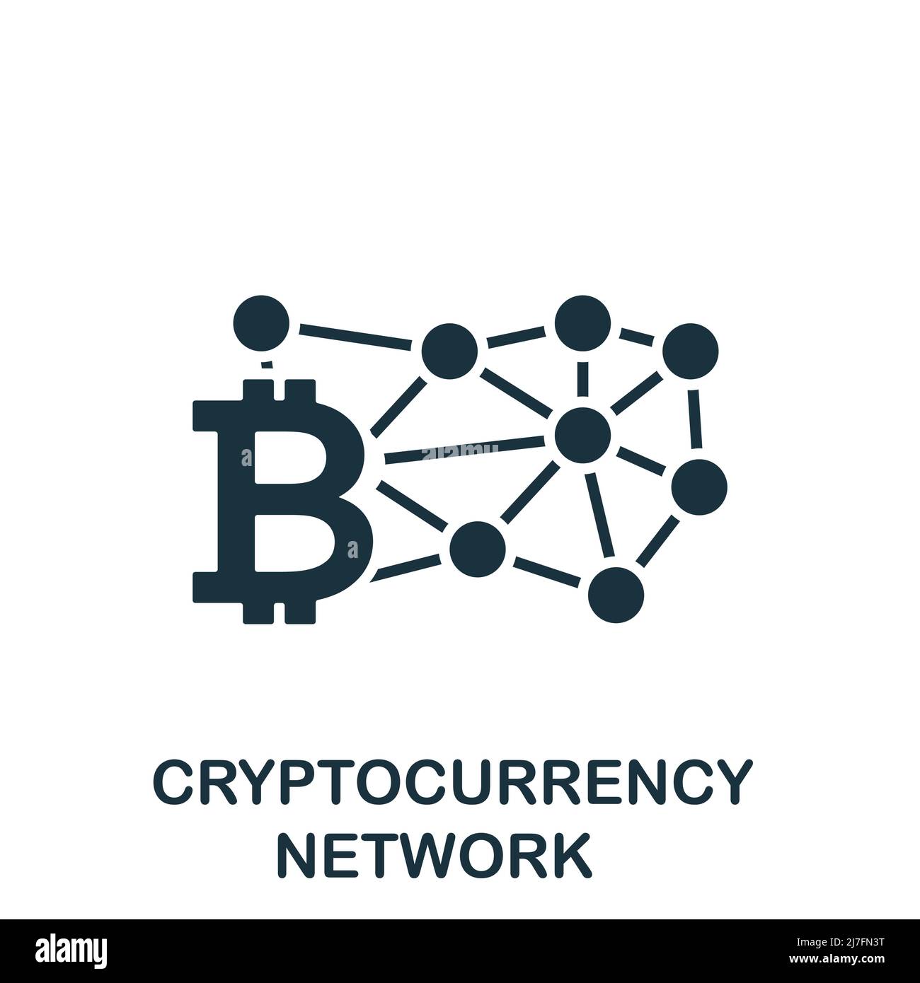Cryptocurrency Network icon. Monochrome simple Cryptocurrency icon for ...