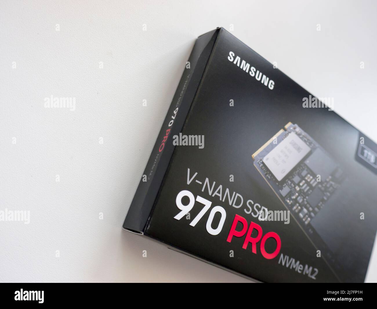 1TB V-NAND SSD Samsung 970 PRO NVMe M.2 (MZ-V7p1T0BW). Stock Photo