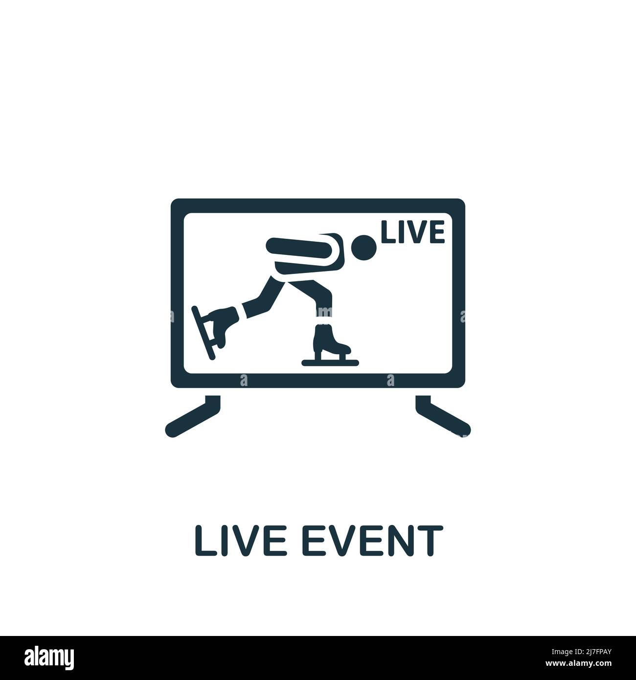 Live Event icon. Monochrome simple Digital Marketing icon for templates