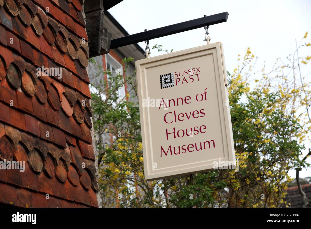 Easter activities at Anne of Cleves House Museum in Lewes, East Sussex, UK, run by Sussex Past. Stock Photo