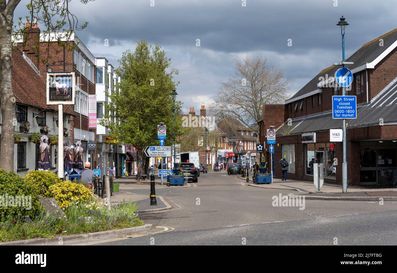 Loughton High Street Street View View Along High Street, Alton, Hampshire, England, Uk Stock Photo - Alamy