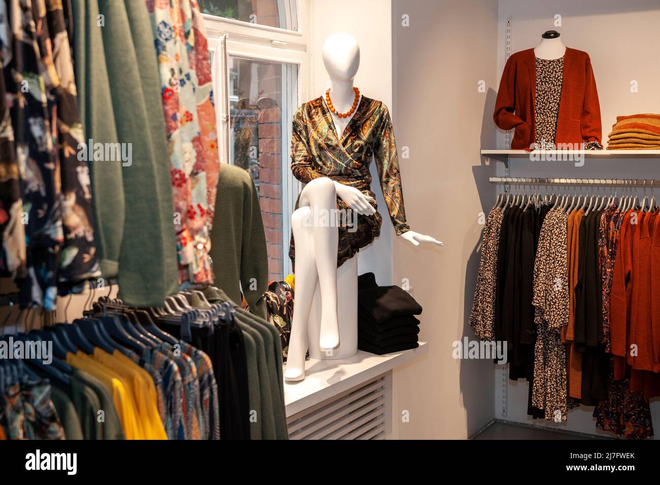 View of clothes shop interior Stock Photo