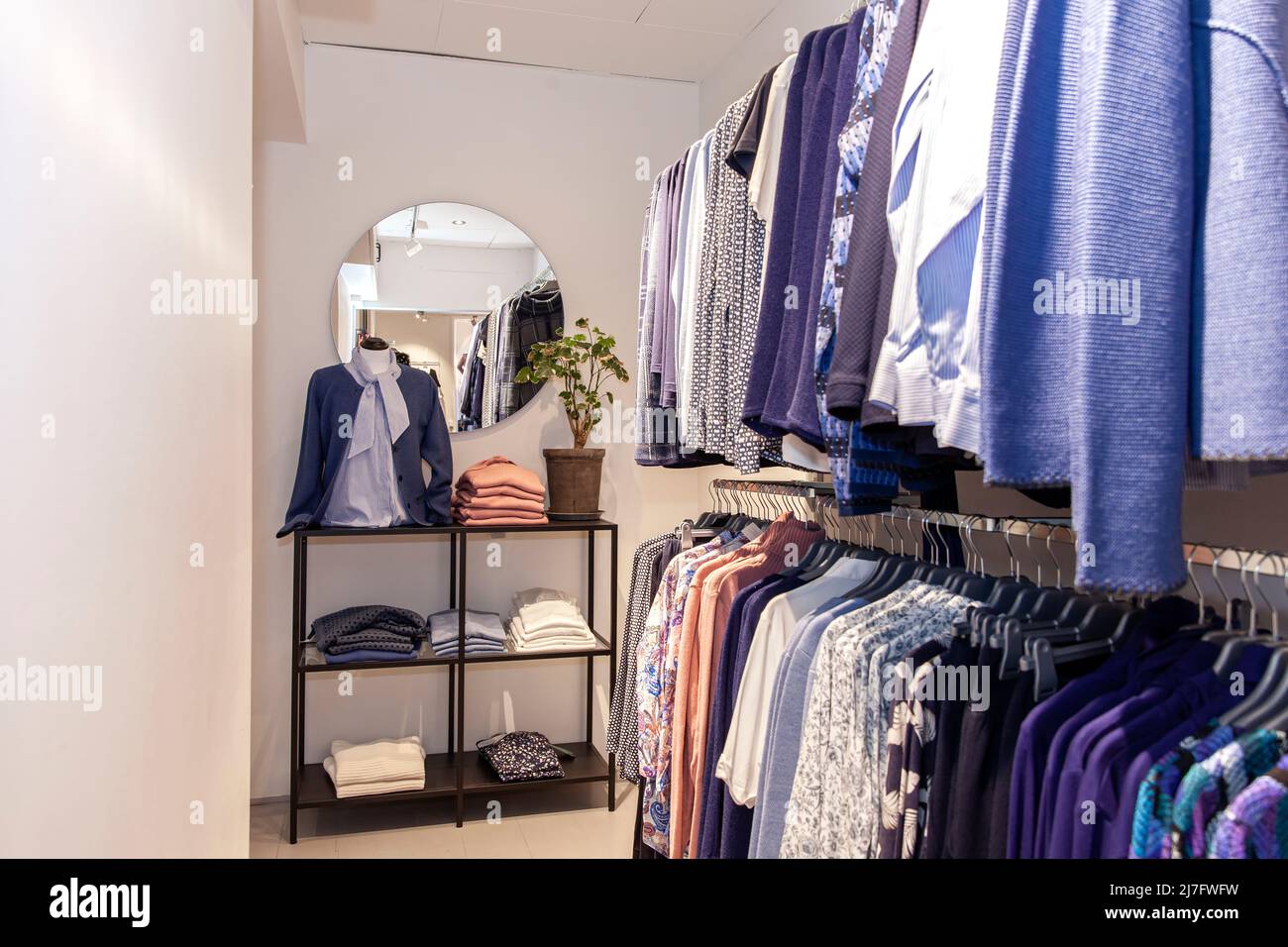 View of clothes shop interior Stock Photo