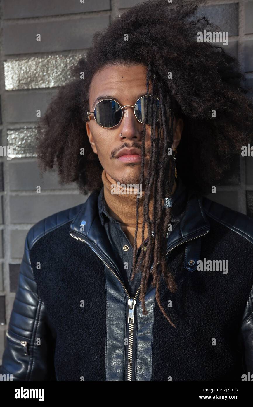 Young man looking at camera Stock Photo