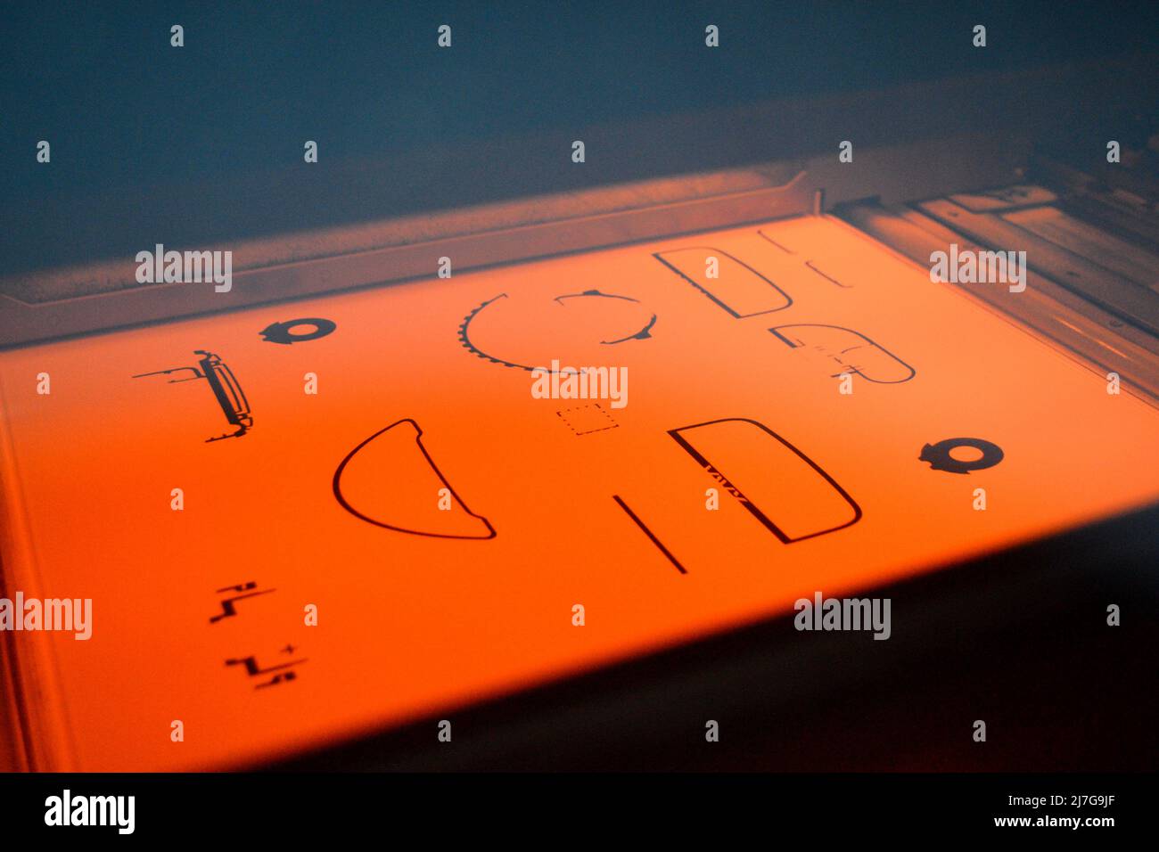 Industrial professional powder 3D printer printing process. Multi Jet