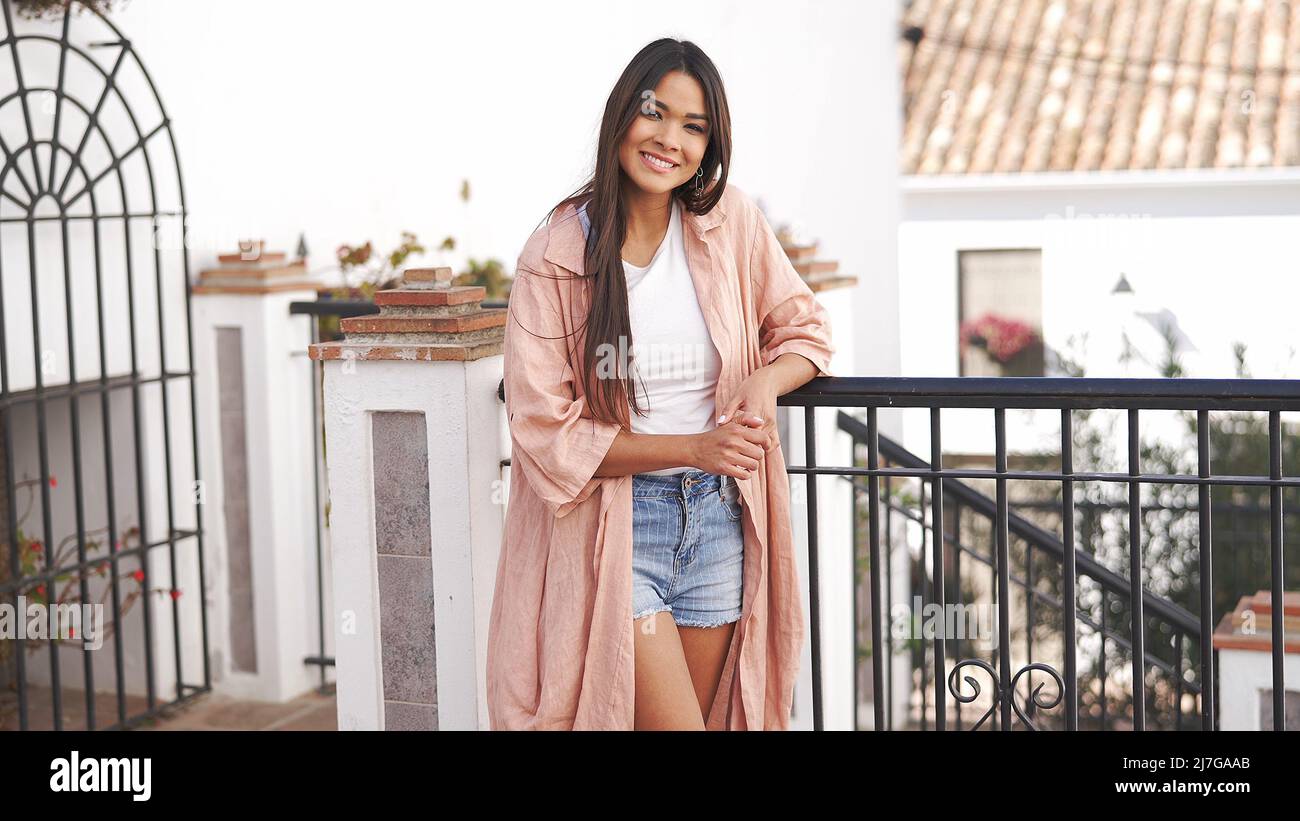 Stylish asian female standing hi-res stock photography and images - Alamy