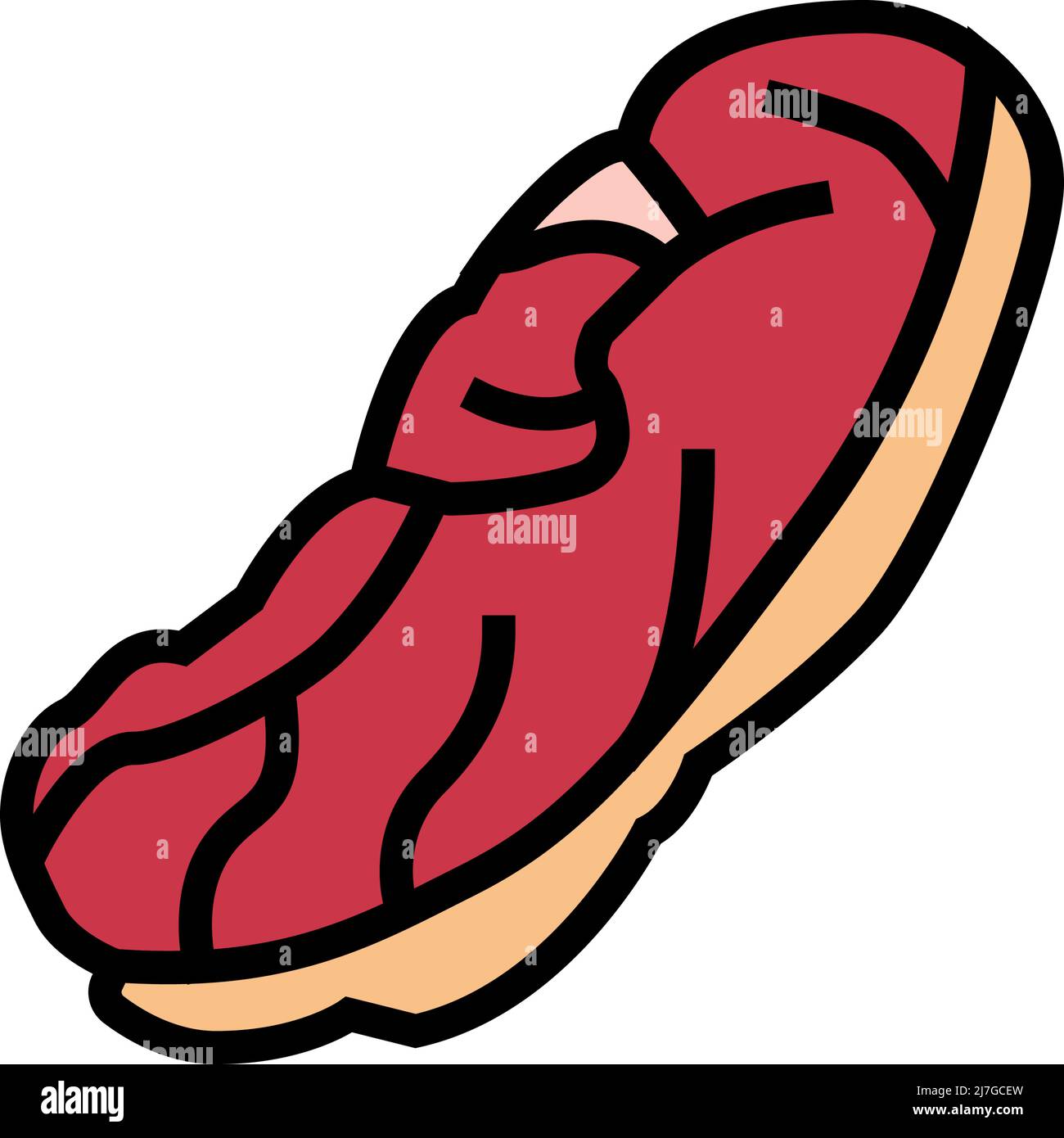 steak beef color icon vector illustration Stock Vector Image & Art - Alamy