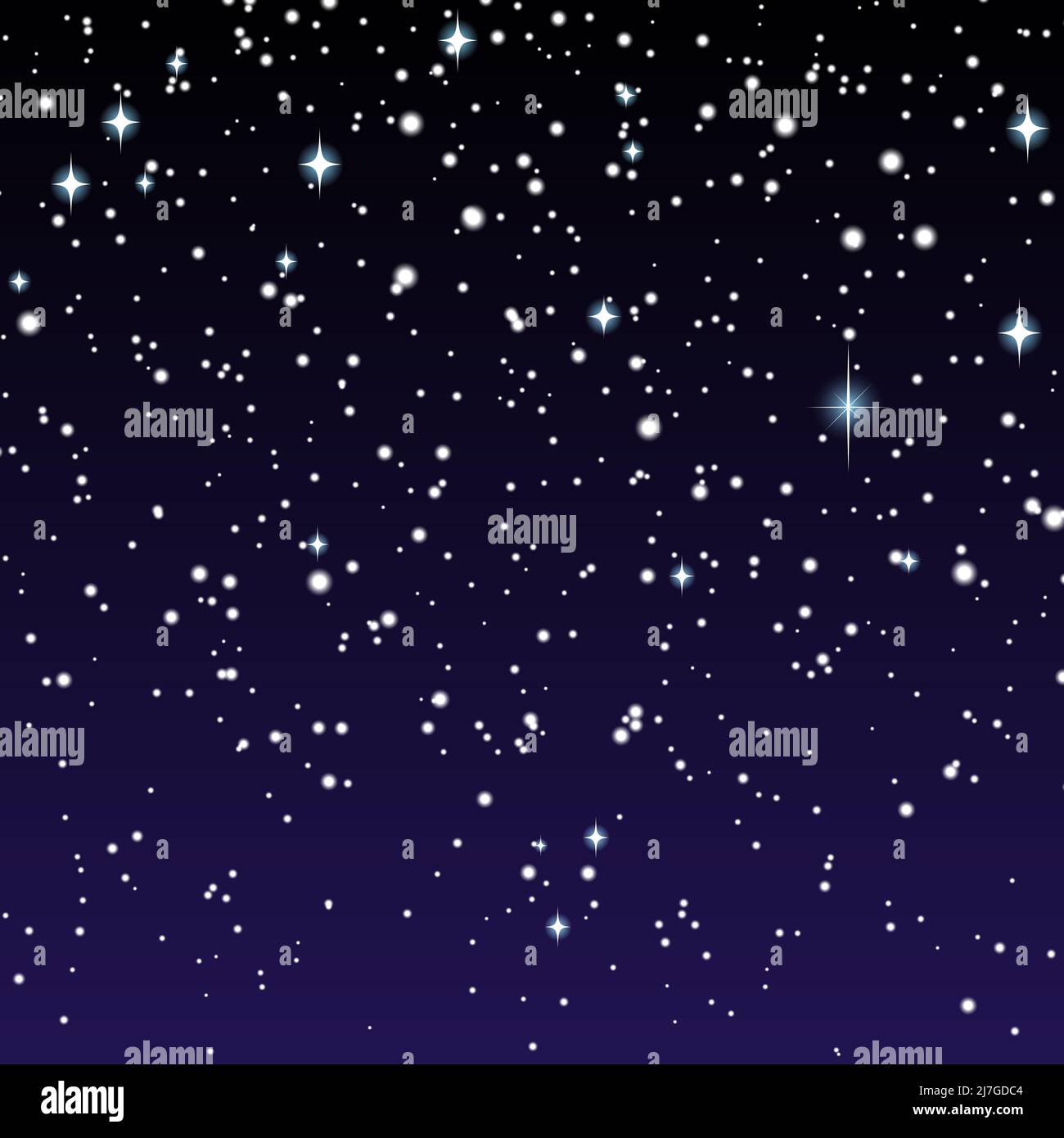 beautiful peaceful night starry sky illustration banner Stock Photo - Alamy