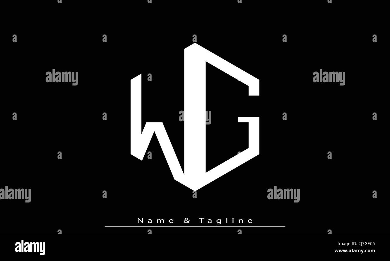 Alphabet letters Initials Monogram logo WG , GW Stock Vector