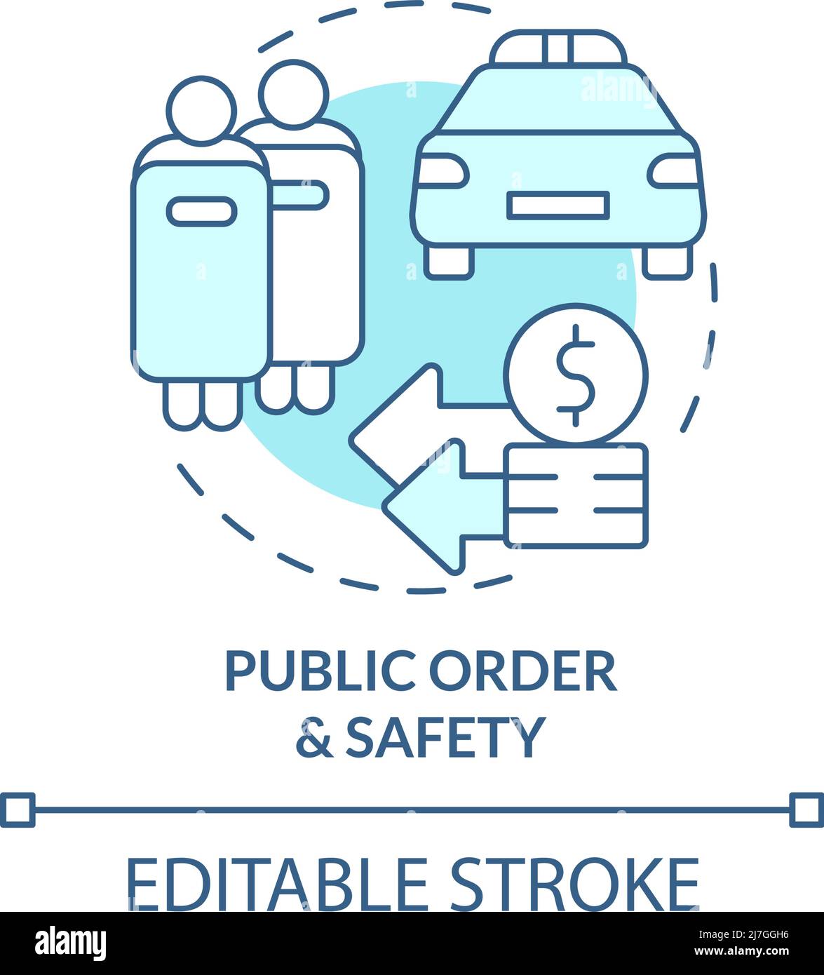 Public order and safety turquoise concept icon Stock Vector Image & Art 
