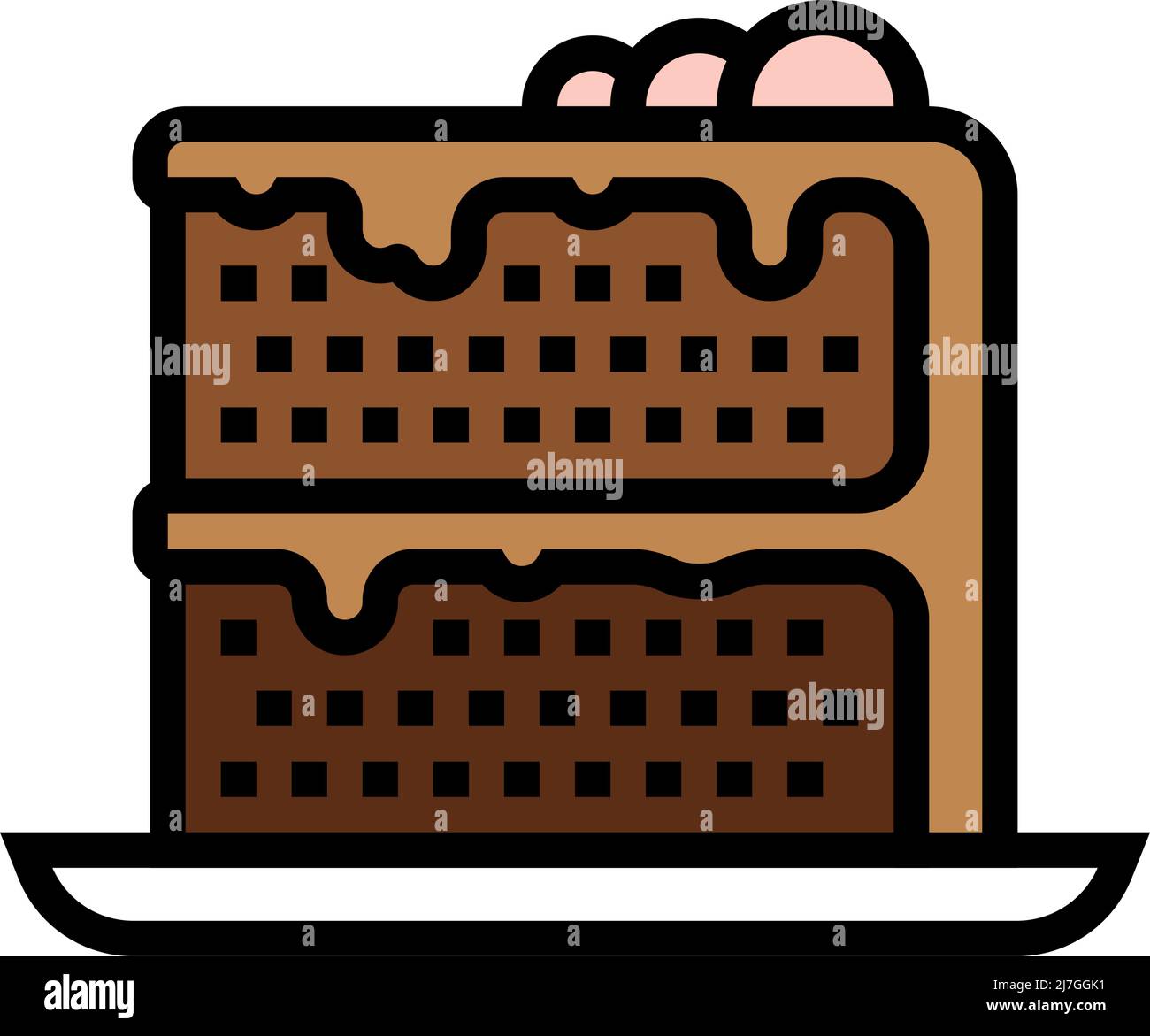 cake chocolate color icon vector illustration Stock Vector Image & Art ...