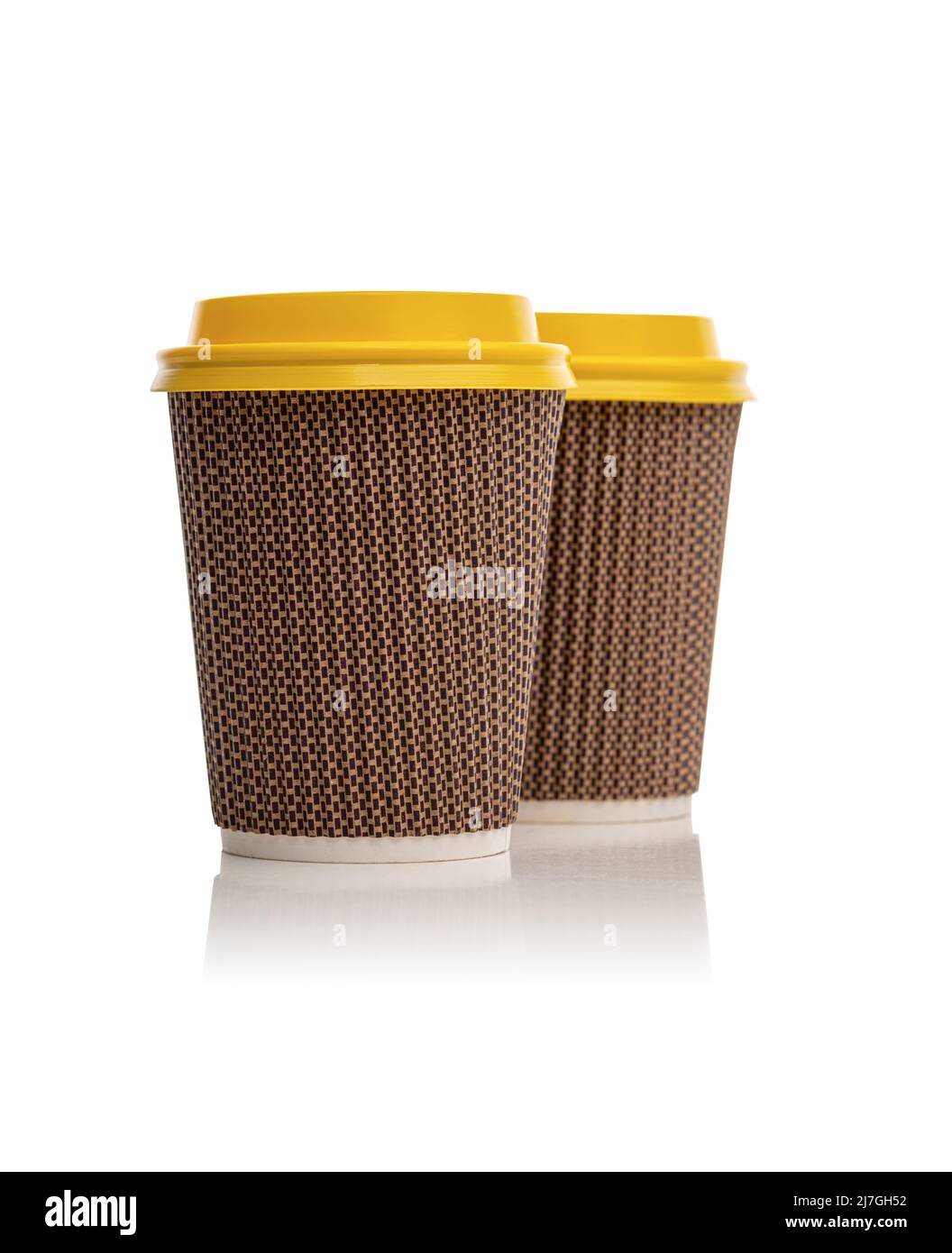 Coffee paper cup isolated on white Stock Photo - Alamy