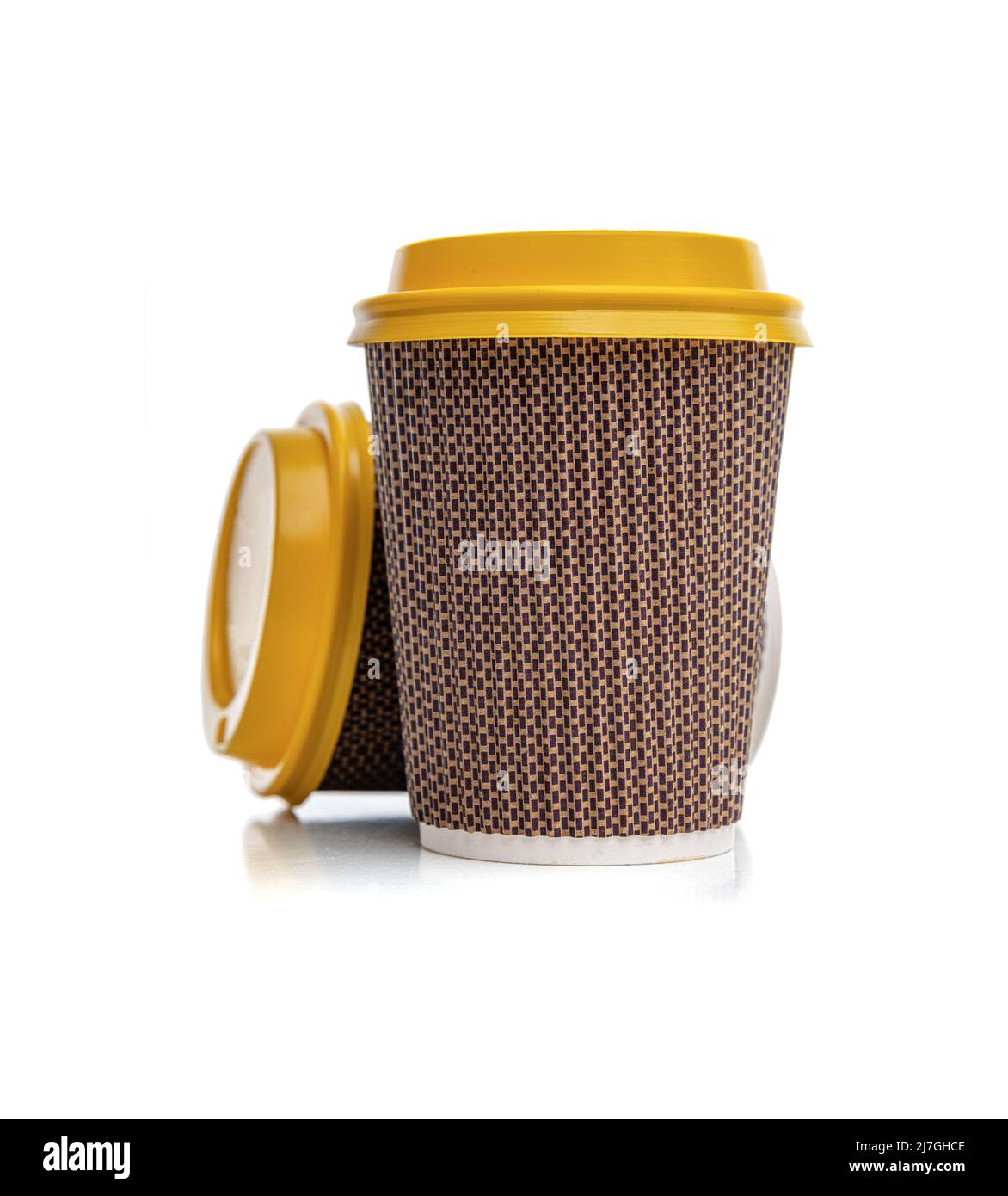 Coffee paper cup isolated on white Stock Photo - Alamy