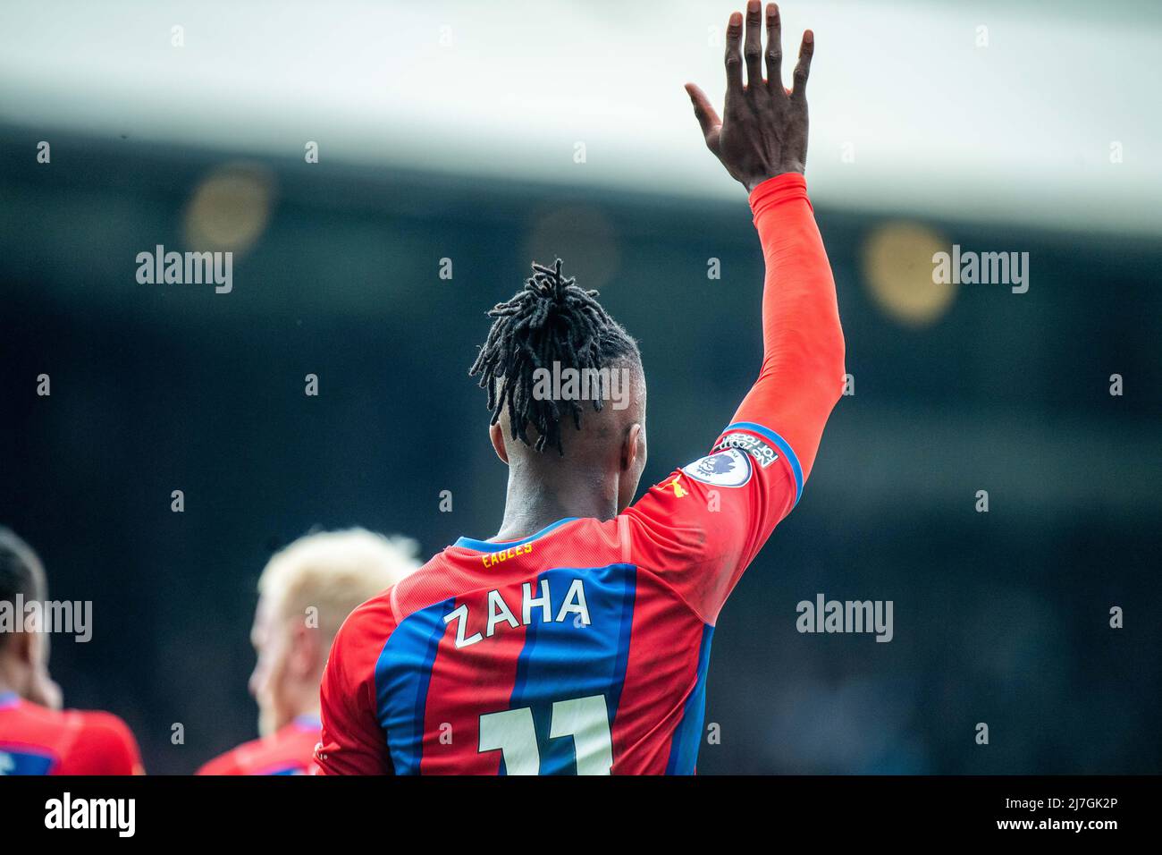 LONDON, ENGLAND - MAY 07: Wilfried Zaha during the Premier League match between Crystal Palace and Watford at Selhurst Park on May 7, 2022 in London, Stock Photo