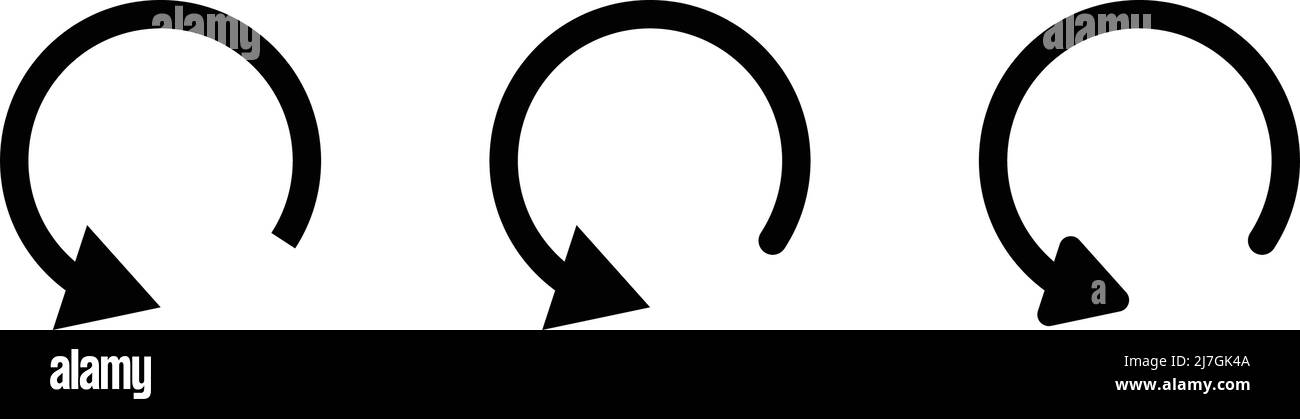 Return arrows. Rotate icons set. Editable vector Stock Vector Image ...