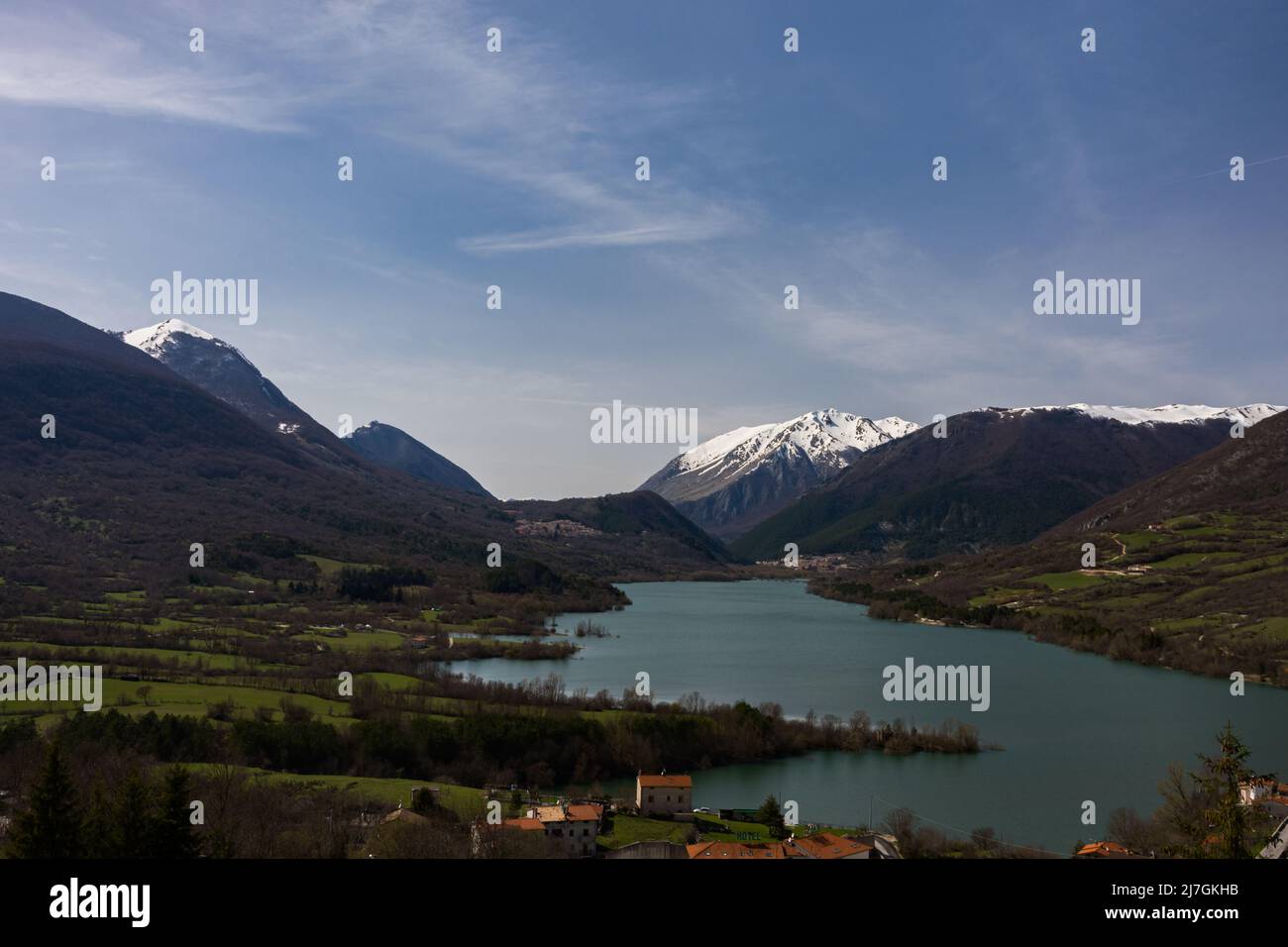 Barrea, L'Aquila, Abruzzo, the lake Stock Photo