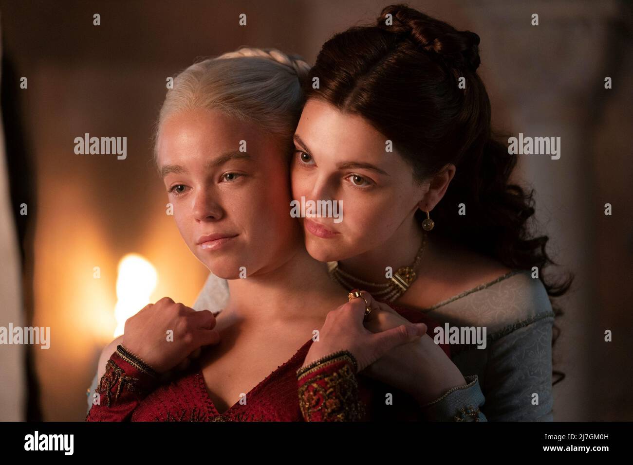 Milly Alcock as Young Rhaenyra, Emily Carey as Young Alicent, "House of