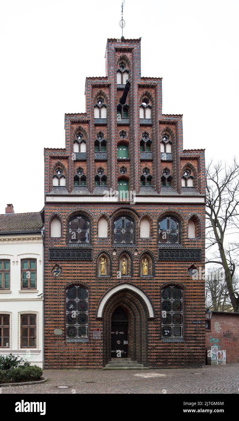Lüneburg Kalandhaus 93335 spätgotisches Backstein-Giebelhaus Ende 19 Jh durchgreifend renoviert bis 1532 Sitz einer Brüderschaft für wohltätige Zwecke Stock Photo