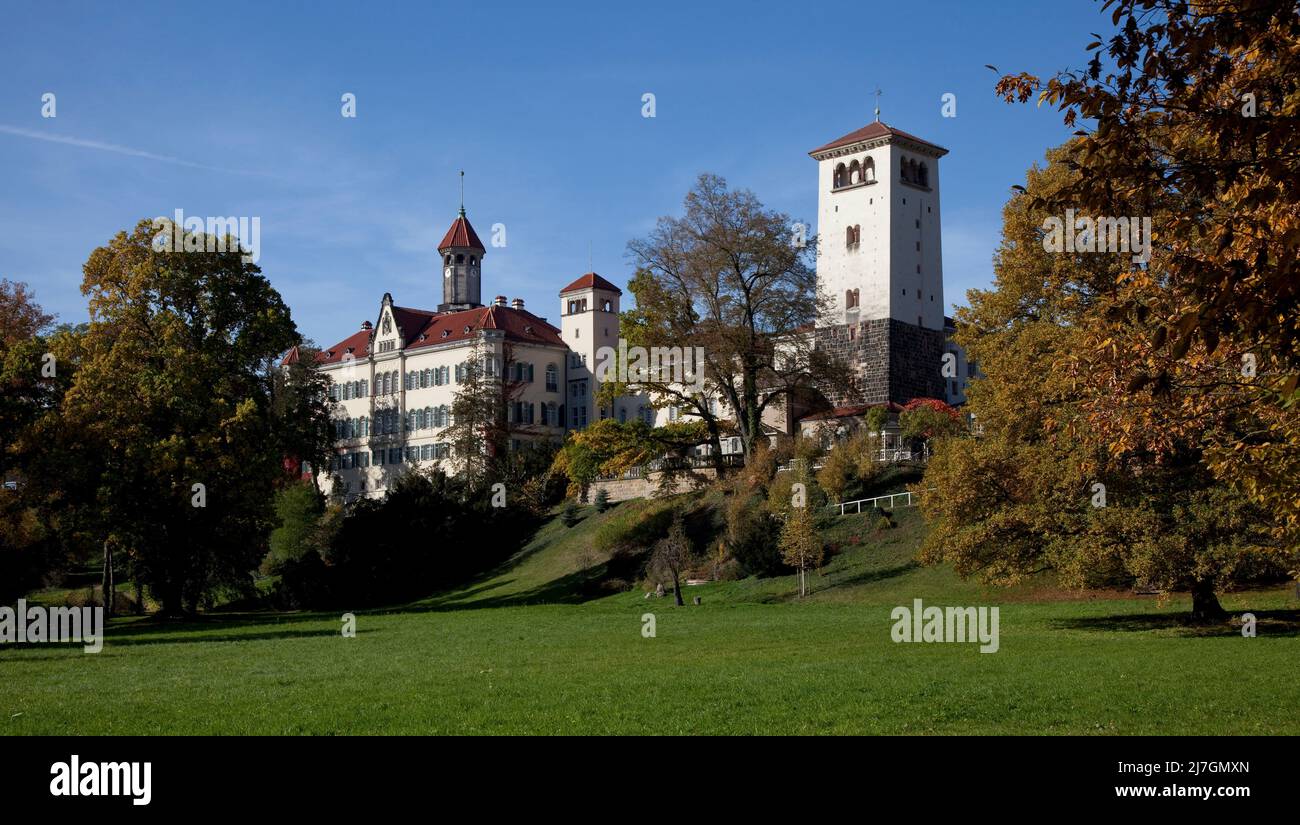 Waldenburg Sachsen Schloß 58363 Vom Park aus Richtung Südosten gesehen erbaut 1855-59 Umbau 1909-13 Stock Photo