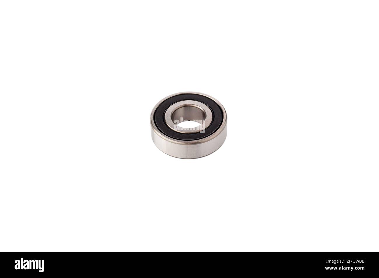 Ball bearing isolated on white background. Metal roller bearing. Super Precision Ball Bearings
