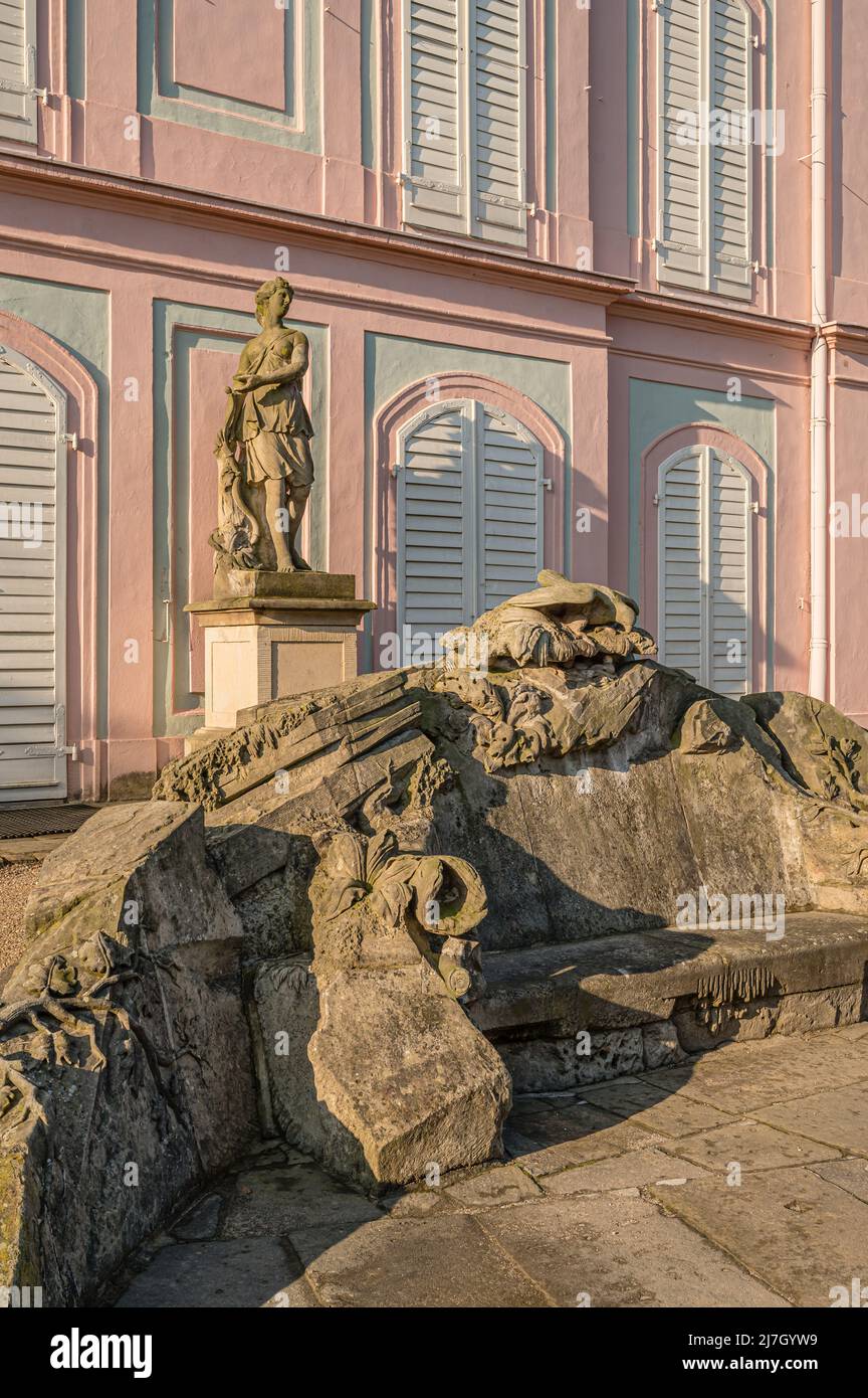 Sculptures at the Pheasant Castle near Moritzburg Castle, Saxony, Germany Stock Photo