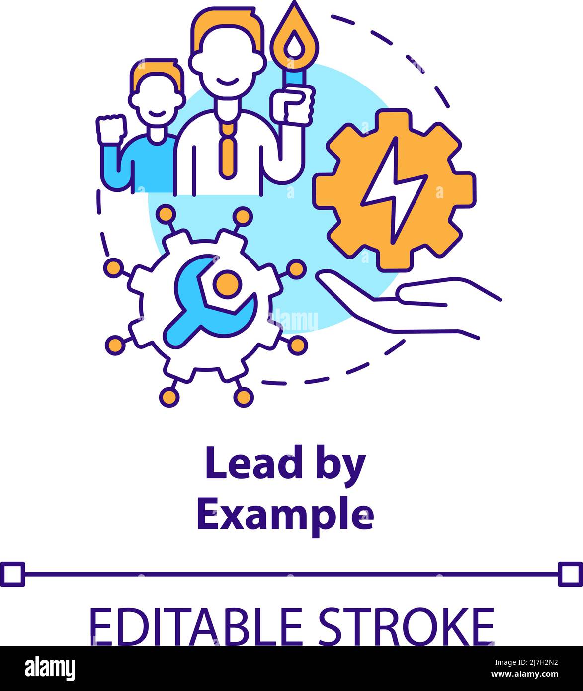 Leadership by example Stock Vector Images Alamy